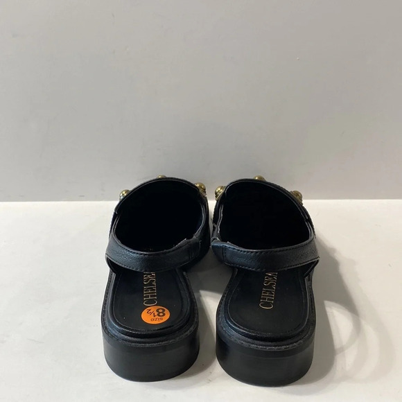 Chelsea & Violet The Lundin Leather Preppy Slingback Mules Size 8.5 - Picture 6 of 9